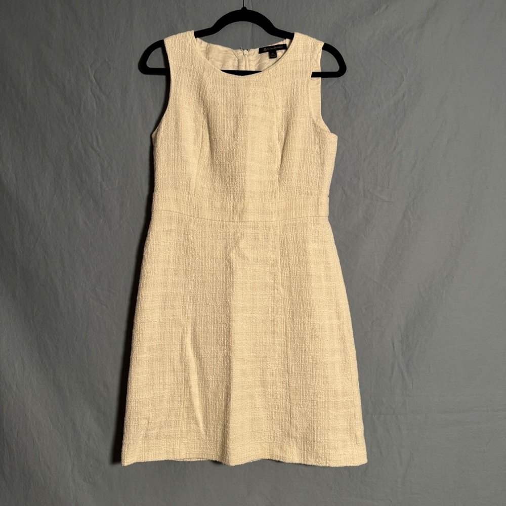 Elegant Cream Sleeveless Dress
